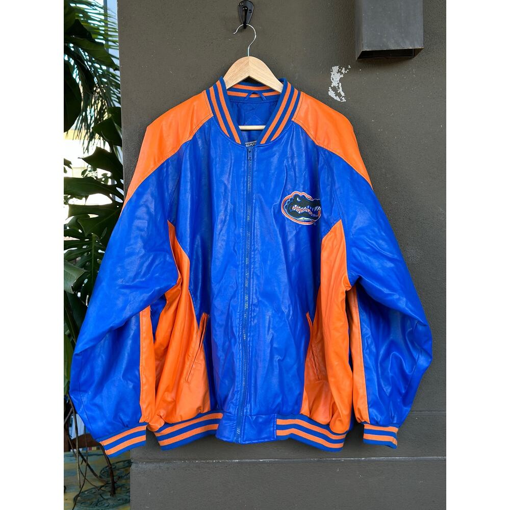 Vintage Steve and Barry’s Florida Gators Faux Leather Varsity Jacket Unisex XXL - Picture 2 of 13